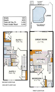 Windsor Hills Saddlebrook Exterior Townhome Floorplan